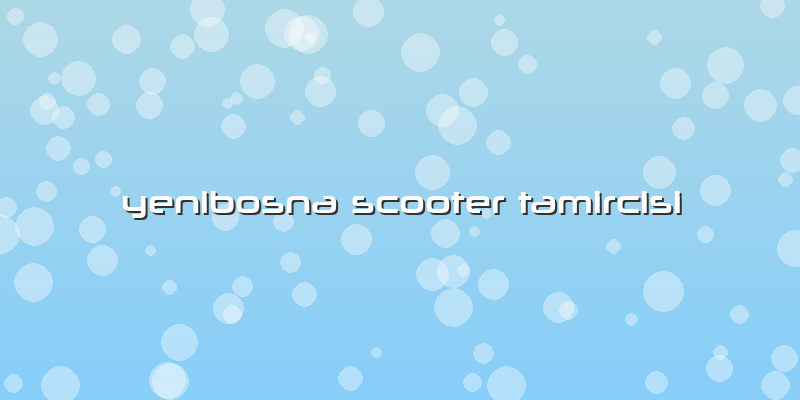 Yenibosna Scooter Tamircisi